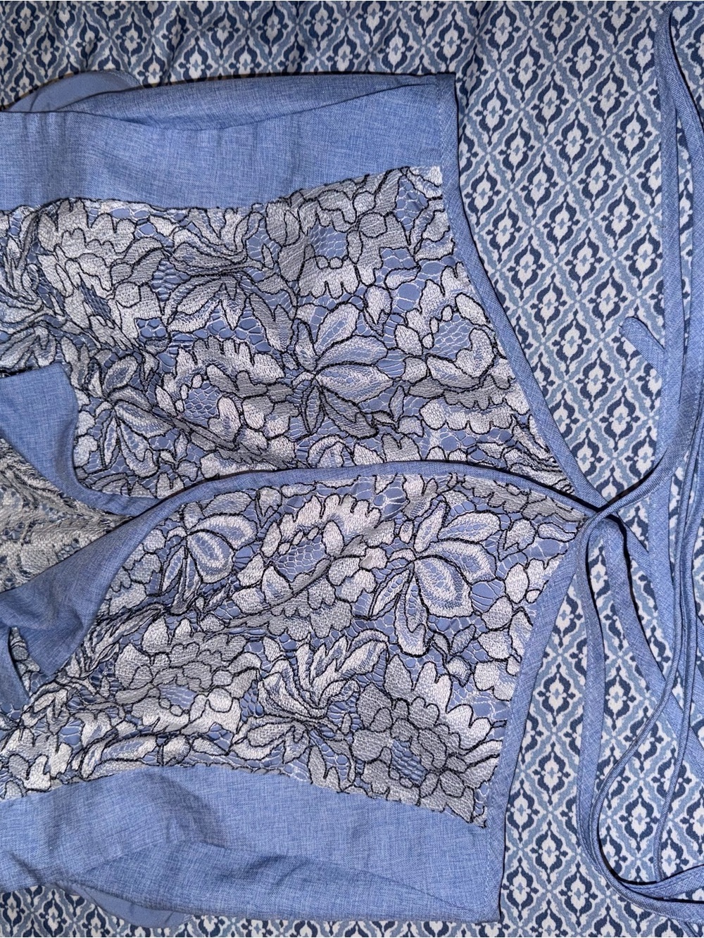SHEIN Blue Lace Trim Camisole
